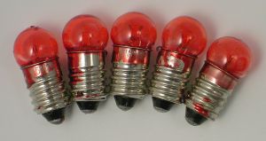 Produktbild zu: kleine Birne rot (E 5,5/3,5 Volt), 1 Stück