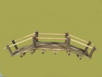 Produktbild zu: Holzbrücke, 7,5 x 32 x 8 cm