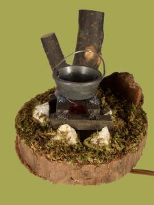 Produktbild zu: Lagerfeuer mit Topf, 6 x 7 cm (rotes Dauerlicht)